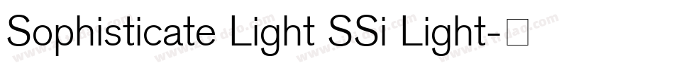 Sophisticate Light SSi Light字体转换